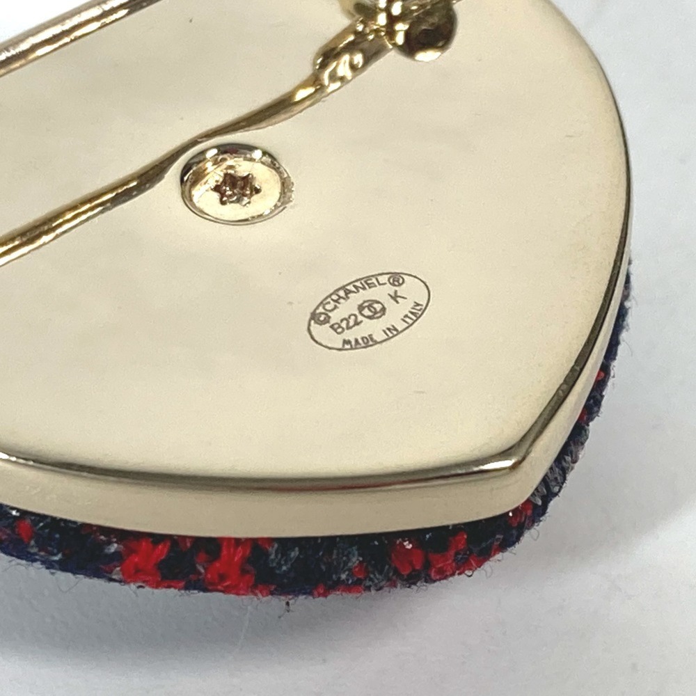Chanel Red Logo Brooch View 4